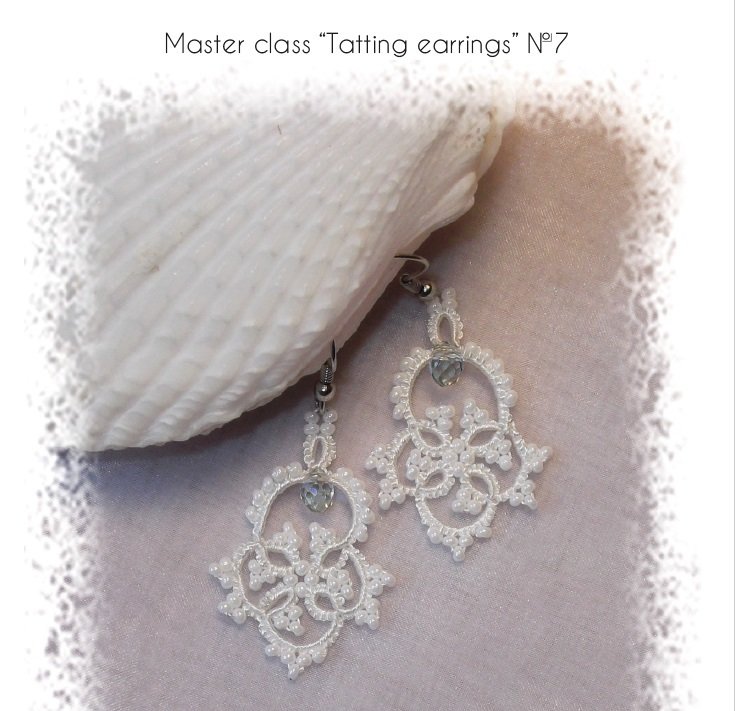 Printed tatting pattern &quot;Earrings #7&quot; by Tatyana Buyvolova