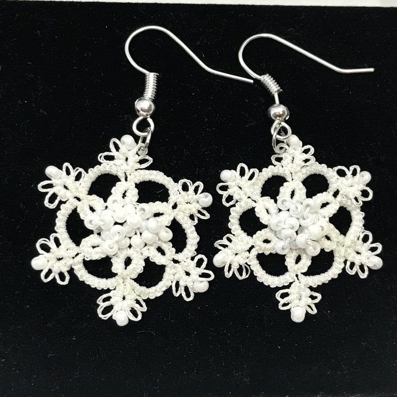 Tatted earrings &quot;Snowflakes&quot;