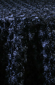 Navy Rosette Satin Tablecloths Rentals