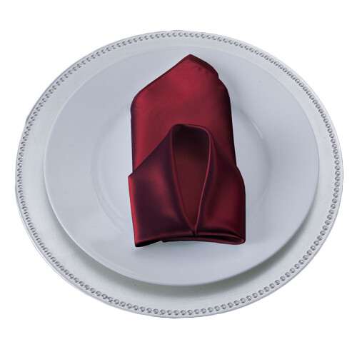 Burgundy Lamour Matte Satin Napkin Burgundy Lamour Matte Satin Napkin