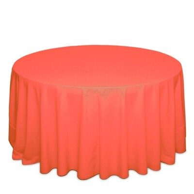 Neon Orange Tablecloth Rentals - Polyester