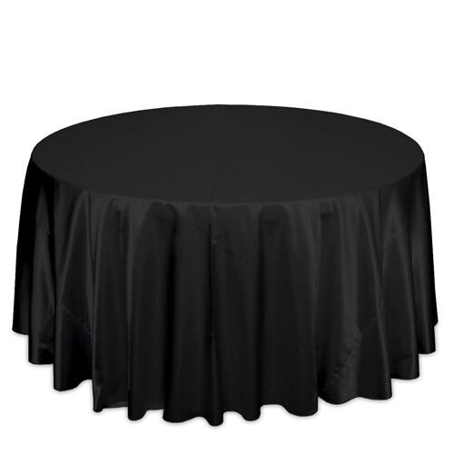 Black Satin Tablecloth Rentals