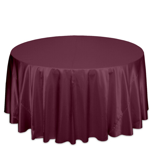 Burgundy Satin Tablecloth Rentals