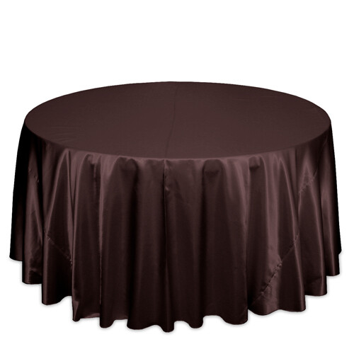 Brown Satin Tablecloth Rentals