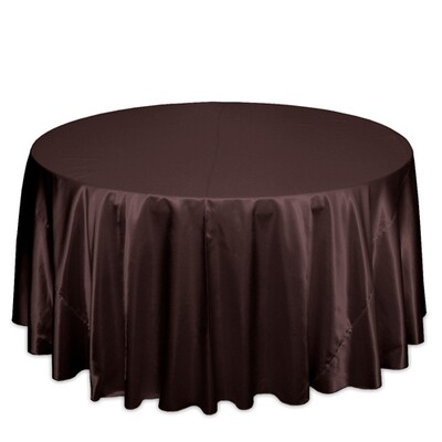 Brown Satin Tablecloth Rentals
