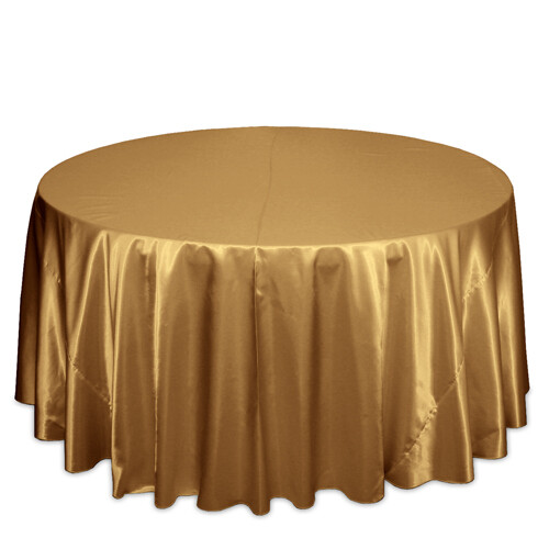 Gold Satin Tablecloth Rentals