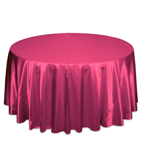 Hot Pink Satin Tablecloth Rentals