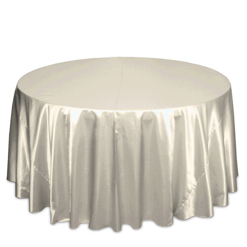 Ivory Satin Tablecloth Rentals