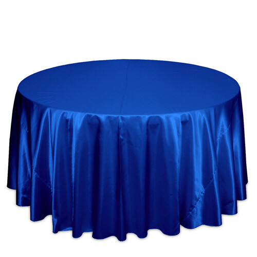Royal Blue Satin Tablecloth Rentals