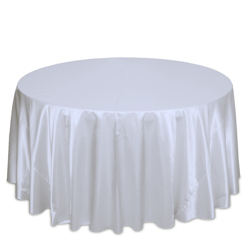 White Satin Tablecloth Rentals White Satin Tablecloth Rentals