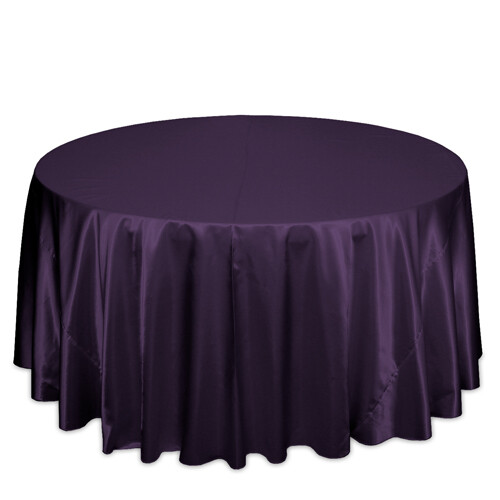 Plum Satin Tablecloth Rentals Plum Satin Tablecloth Rentals