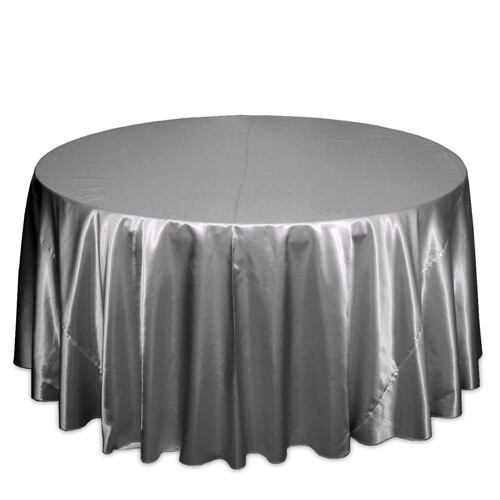 Silver Satin Tablecloth Rentals