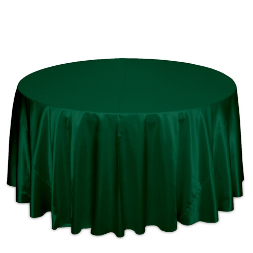 Hunter Green Satin Tablecloth Rentals