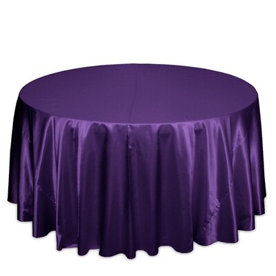 Purple Satin Tablecloth Rentals