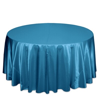 Teal Satin Tablecloth Rentals