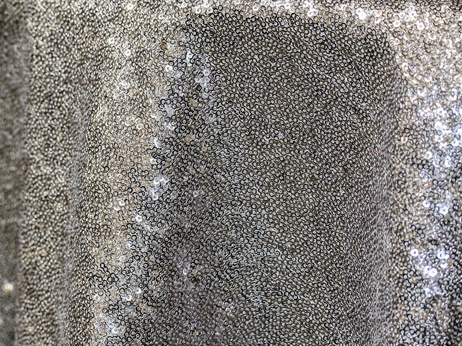 Silver Sequin Tablecloth Rentals - Taffeta