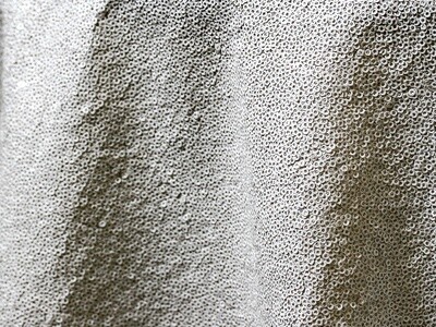 White Sequin Tablecloth Rentals - Mesh
