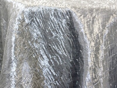 Silver Iridescent Crush Tablecloth Rentals Silver Iridescent Crush Tablecloth Rentals