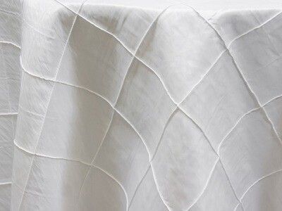White Pintuck Tablecloth Rentals White Pintuck Tablecloth Rentals