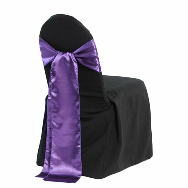 Black Banquet Chair Cover Rentals - B#3