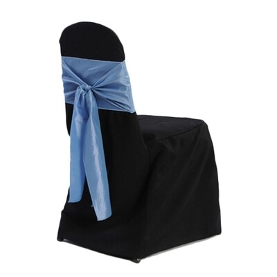 Black Banquet Chair Cover Rentals - B#1