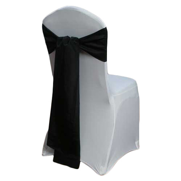 Black Chair Sash Rental - Taffeta Black Chair Sash Rental - Taffeta
