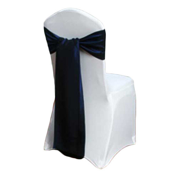 Blue Velvet Chair Sash Rental - Taffeta Blue Velvet Chair Sash Rental - Taffeta
