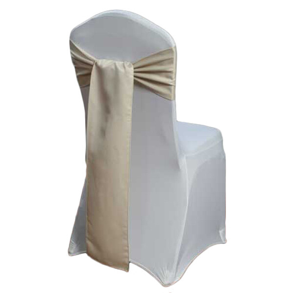 Champagne Matte Satin Chair Sashes Champagne Matte Satin Chair Sashes