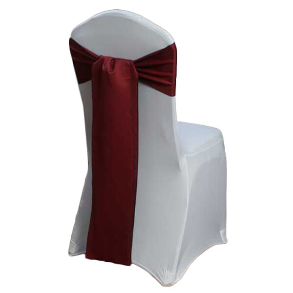 Claret Matte Satin Chair Sash Rentals Claret Matte Satin Chair Sash Rentals