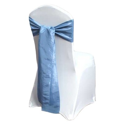 Cornflower Blue Taffeta Chair Sash Rentals Cornflower Blue Taffeta Chair Sash Rentals