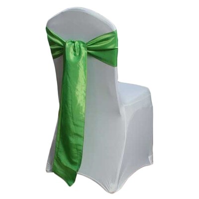Chartreuse Green Taffeta Chair Sashes Rental