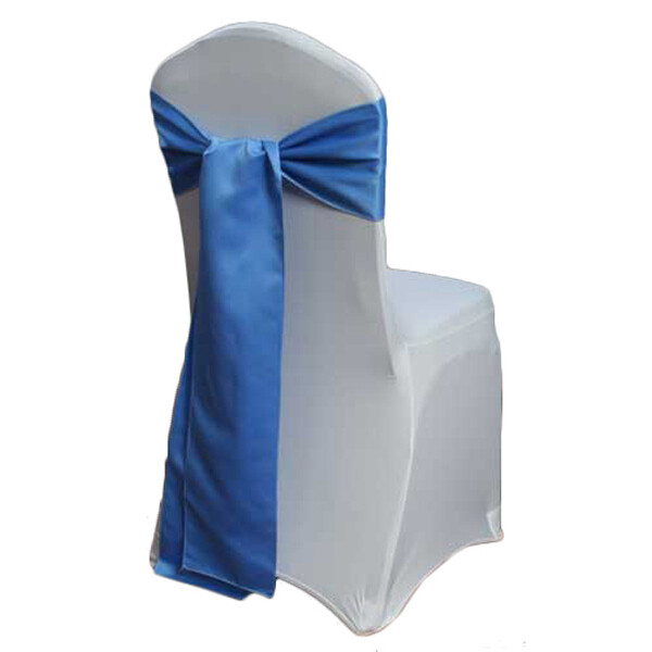 Cornflower Blue Matte Satin Chair Sash Rentals Cornflower Blue Matte Satin Chair Sash Rentals