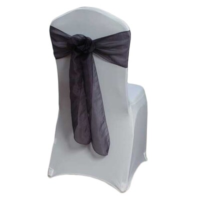 Eggplant Dark Mirror Chair Sash Rentals for weddings and events, Iowa-based supplier shipping natio…