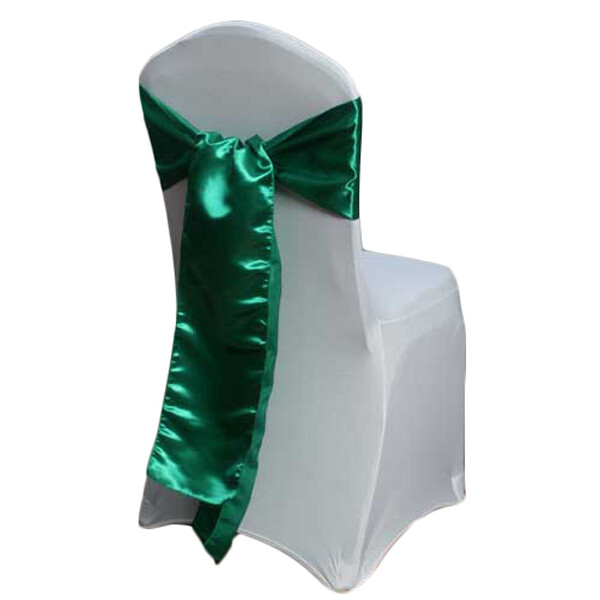 Emerald Polyester Satin Chair Sash Rentals Emerald Polyester Satin Chair Sash Rentals