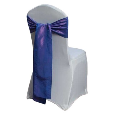 Purple Taffeta Chair Sash Rentals