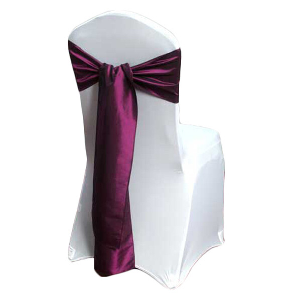 Plum Taffeta Chair Sash Rentals Plum Taffeta Chair Sash Rentals