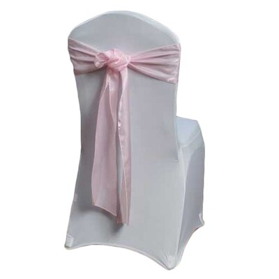 Pink Organza Satin Chair Sash Rentals Pink Organza Satin Chair Sash Rentals