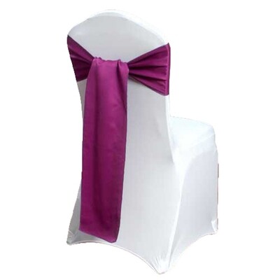 Persian Plum Matte Satin Chair Sash Rentals Persian Plum Matte Satin Chair Sash Rentals