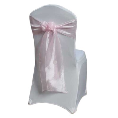 Light Pink Mirror Chair Sash Rentals