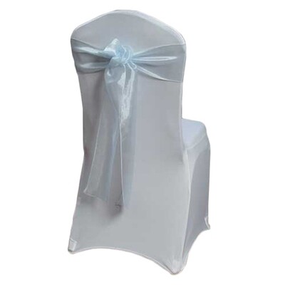 Light Blue Mirror Chair Sash Rentals
