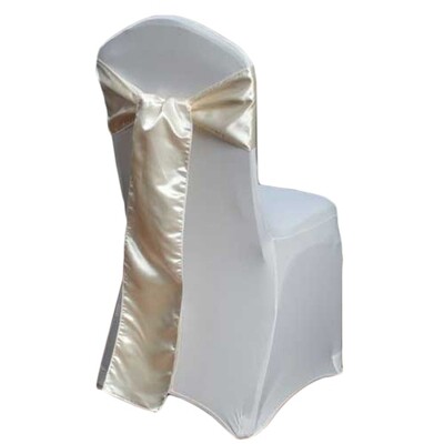 Ivory Polyester Satin Chair Sash Rentals Ivory Polyester Satin Chair Sash Rentals