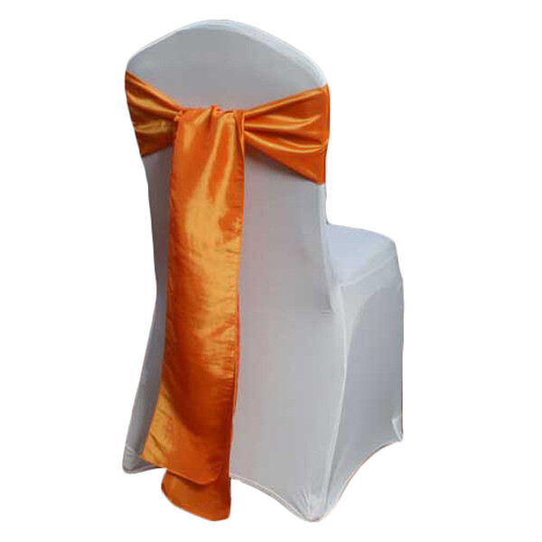 Orange Chair Sash Rental - Taffeta