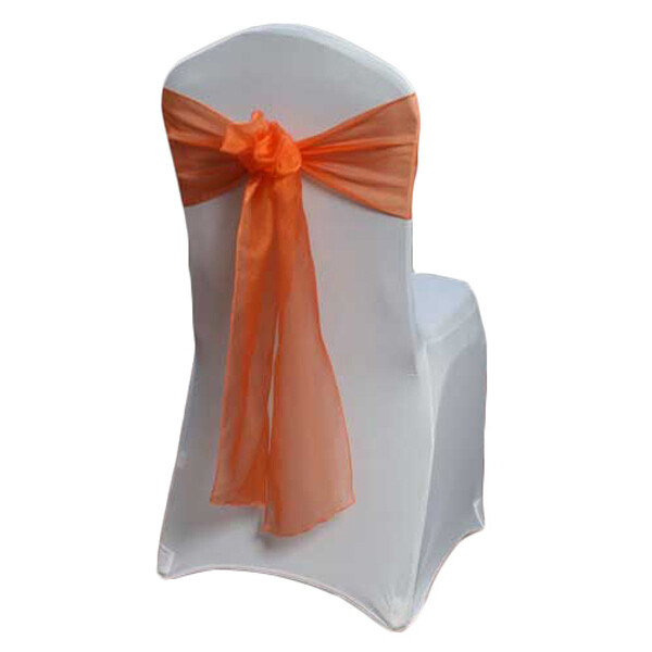 Orange Organza Sheer Sash Rental