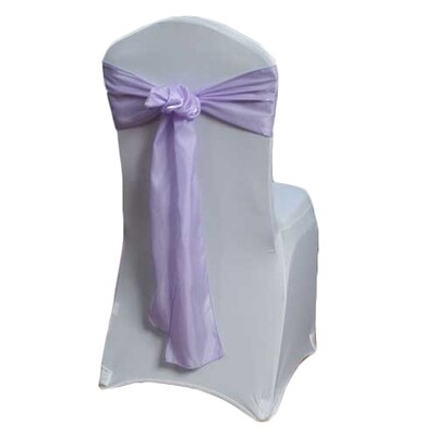 Lilac Organza Satin Chair Sash Rentals Lilac Organza Satin Chair Sash Rentals