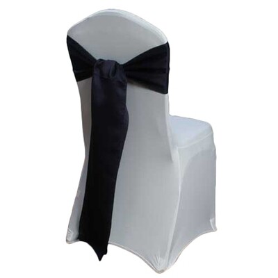 Lapis Matte Satin Chair Sash Rentals for weddings and events, Iowa-based supplier shipping nationwi…