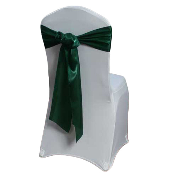 Hunter Green Organza Satin Chair Sash Rentals Hunter Green Organza Satin Chair Sash Rentals