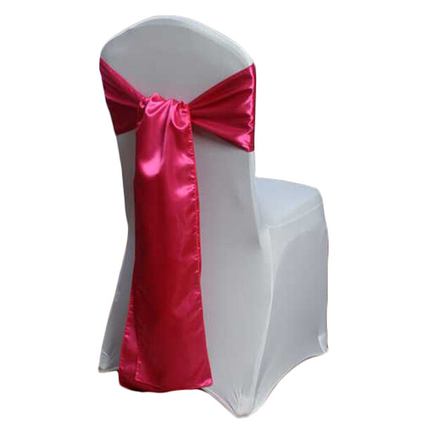Hot Pink Polyester Satin Chair Sash Rentals Hot Pink Polyester Satin Chair Sash Rentals