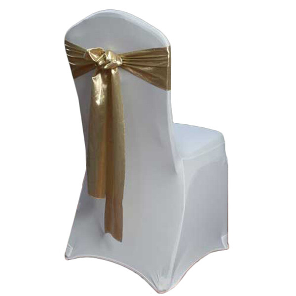 Gold Lame' Chair Sash Rentals Gold Lame' Chair Sash Rentals
