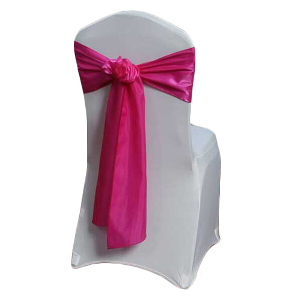 Fuchsia Organza Satin Dark Chair Sash Rentals Fuchsia Organza Satin Dark Chair Sash Rentals