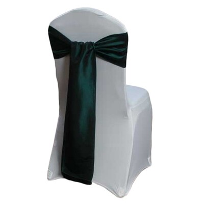 Forest Green Taffeta Chair Sash Rentals